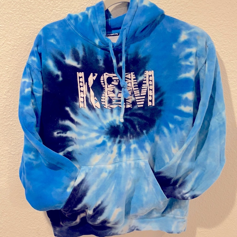 K&M Colortone Tie Die Blue Ocean Hoodie